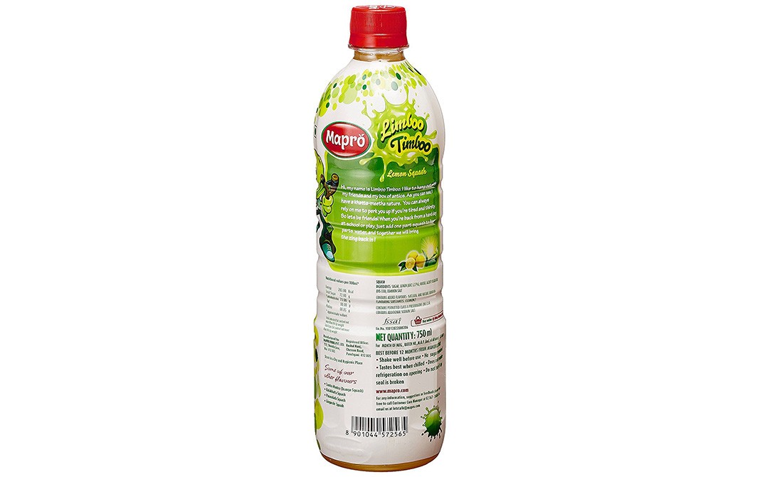 Mapro Limboo Timboo Lemon Squash   Plastic Bottle  750 millilitre